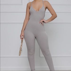 Crossback Ribbed Jumpsuit